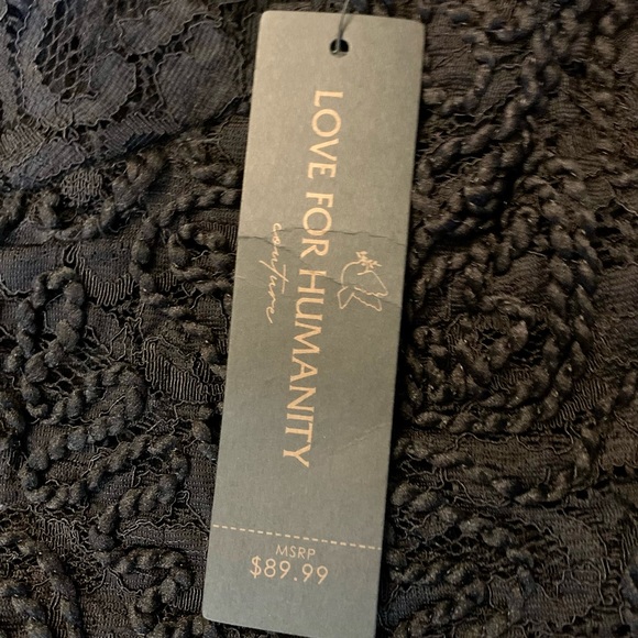 NWT Black lace top - Picture 2 of 3